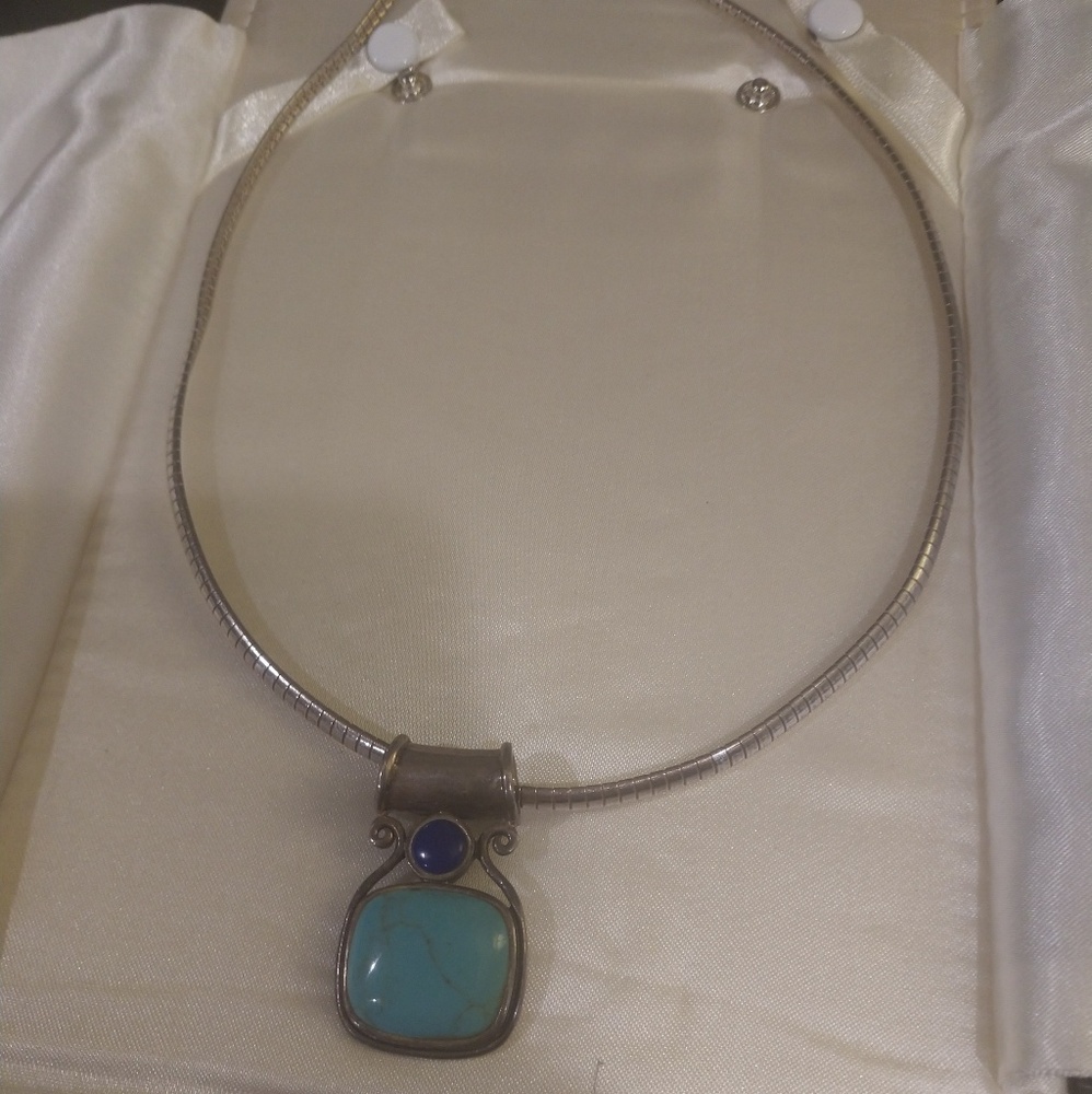 STERLING SILVER SLIDER PENDANT AND NECKLACE